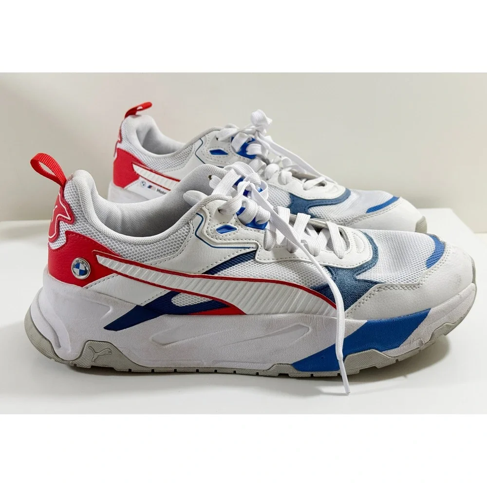 Puma BMW M Motorsport X-Ray Speed Mens Size 11 White Red Blue Sneakers 307949-02